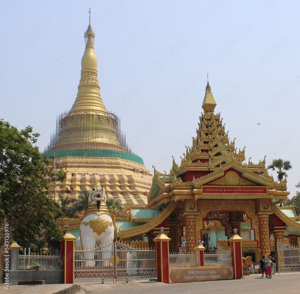 The Global Vipassana Pagoda is a Meditation dome hall with a capacity to seat around 8,000 Vipassana meditators near Gorai, north-west of Mumbai city.