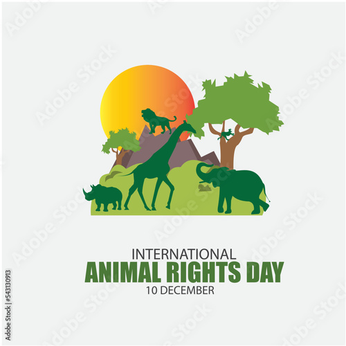 Vector Illustration of International Animal Rights Day. Simple and Elegant Design