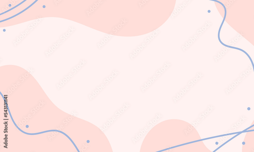 Pastel pink boarder with blue decorative elements