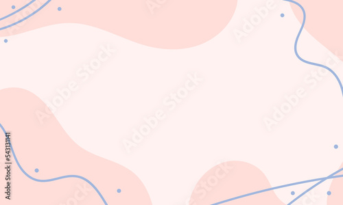 Pastel pink boarder with blue decorative elements