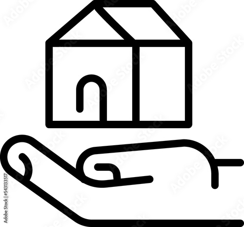 Realtor, house for sale line icon