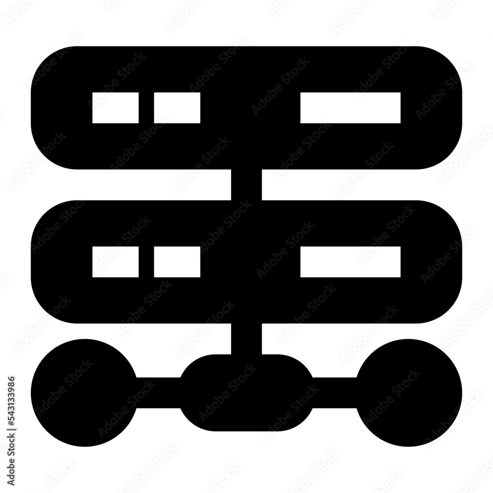 Obraz premium Icon Server With Style Glyph