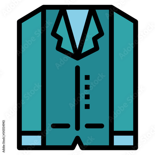 suit filled outline icon style