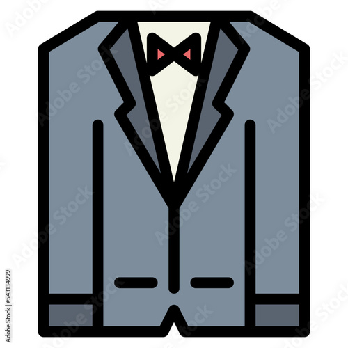 tuxedo filled outline icon style
