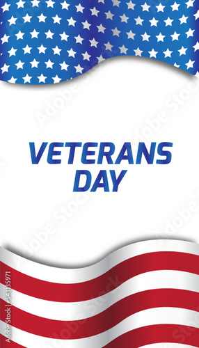 Portrait Illustration Of Veterans Day, Suitable for social medai post, banner etc