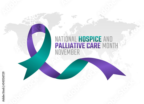 vector graphic of national home care and hospice month good for national home care and hospice month celebration. flat design. flyer design.flat illustration.