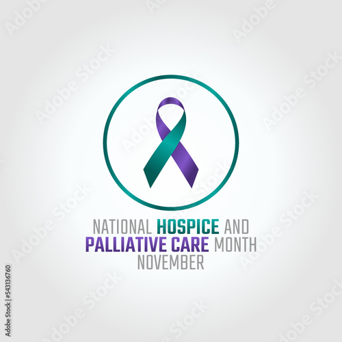 vector graphic of national home care and hospice month good for national home care and hospice month celebration. flat design. flyer design.flat illustration.