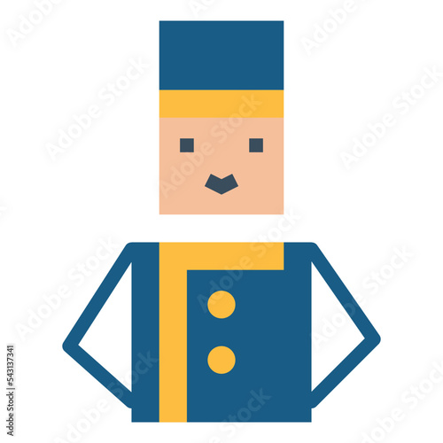 bellboy flat icon style