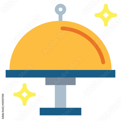 serving dish flat icon style