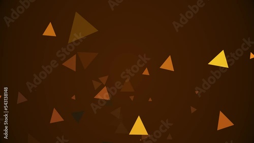 カラフルな背景に三角形が湧き出る