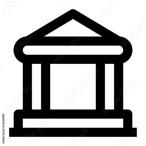 Wallpaper Mural Icon Courthouse With Style Outline Torontodigital.ca