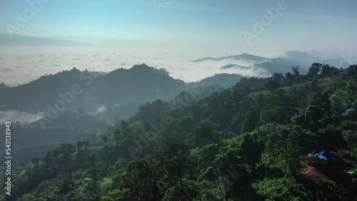 Sajek Valley. Baghaichhari Upazila in Rangamati District. Aerial View. Beautiful Bangladesh photo