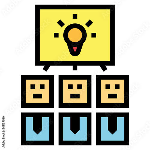 brainstorm filled outline icon style