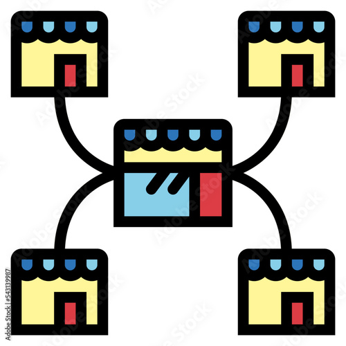 franchise filled outline icon style