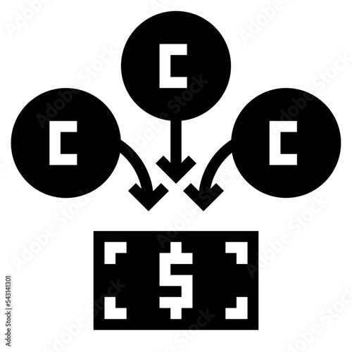 crowdfunding glyph icon style