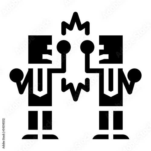 fight glyph icon style