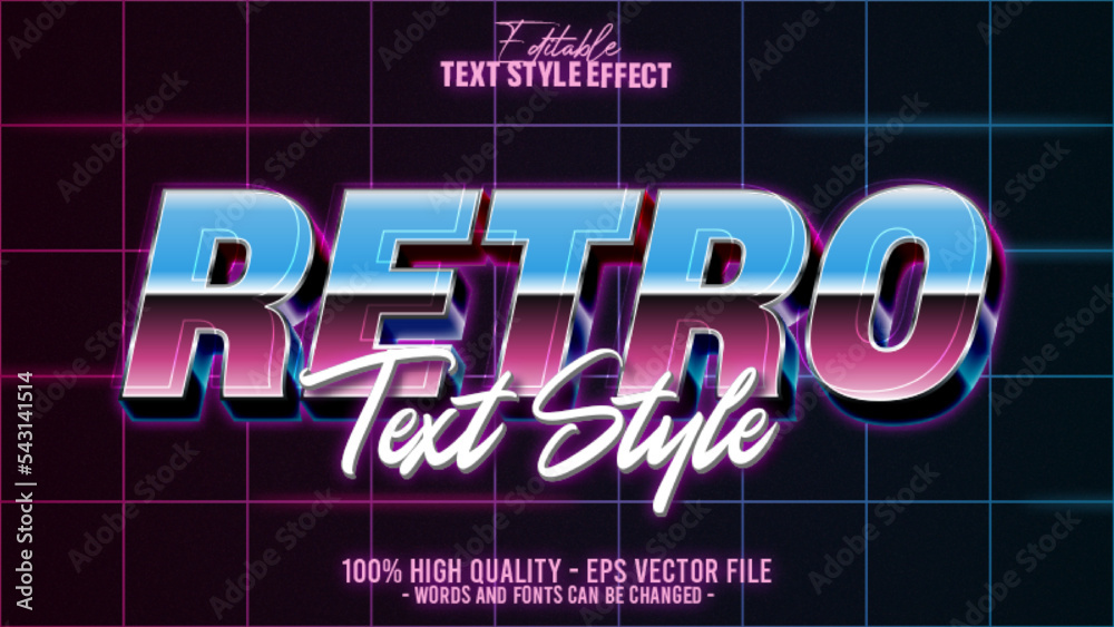 3d modern retro pop 80s editable text effect template 3d modern retro pop 80s editable text effect template