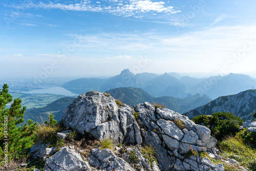 Blick auf den Traunsee vom Weg zum Europakreuz photo