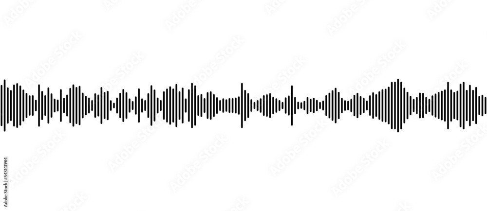 seamless sound waveform pattern for radio podcasts, music player, video  editor, voise message in social media chats, voice assistant, recorder.  vector illustration Stock-Vektorgrafik | Adobe Stock
