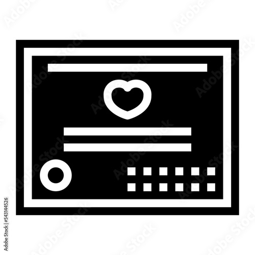marriage certificate glyph icon style