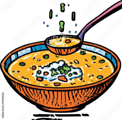 illustration of a bowl of soup