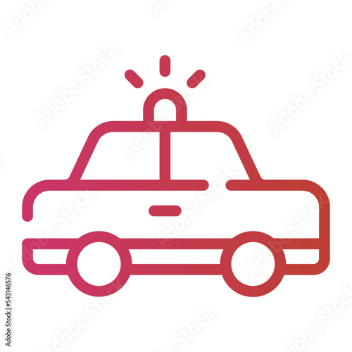 police car gradient icon