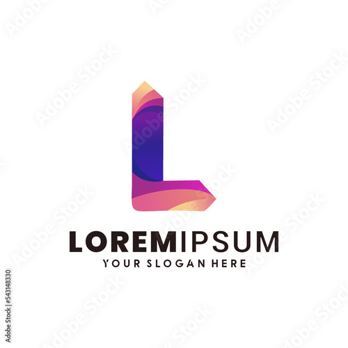 Letter l vector logo template