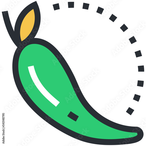 Jalapeno Pepper Vector Icon