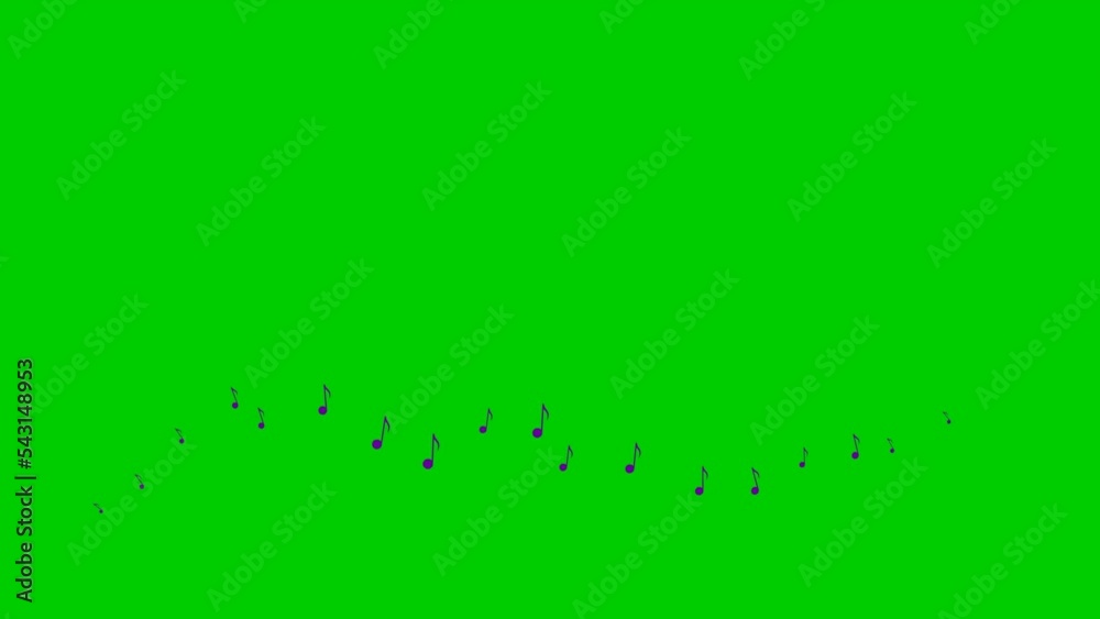 Animated violet notes fly from left to right. A wave of flying notes. Concept of music. Vector illustration isolated on the green background.
Animated violet notes fly from left to right. A wave of flying notes. Concept of music. Vector illustration isolated on the green background.