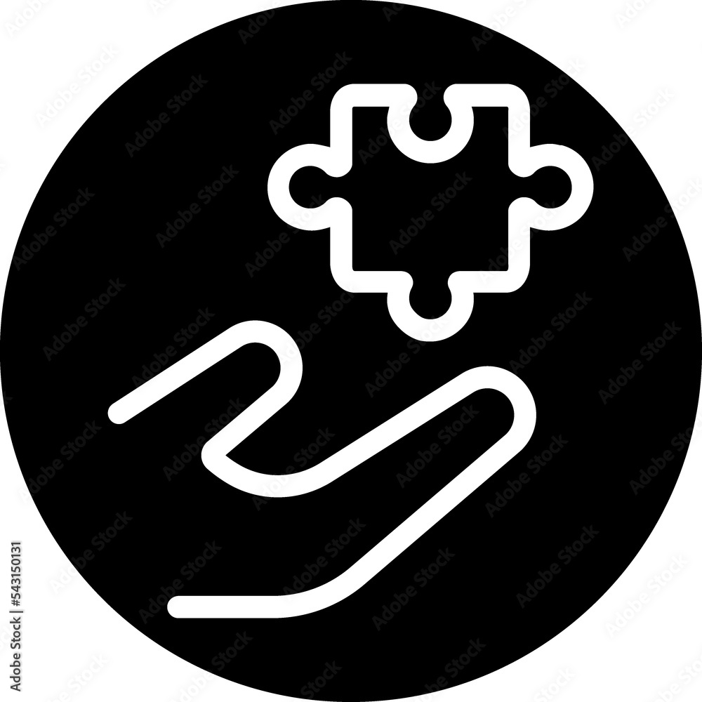 Puzzle shape glyph icon Puzzle shape glyph icon