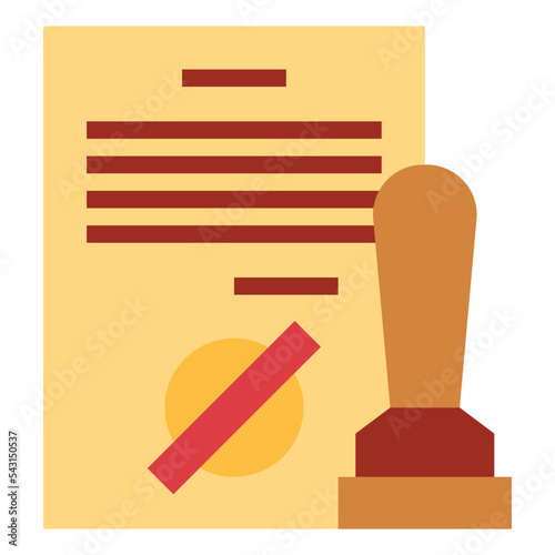 approved flat icon style