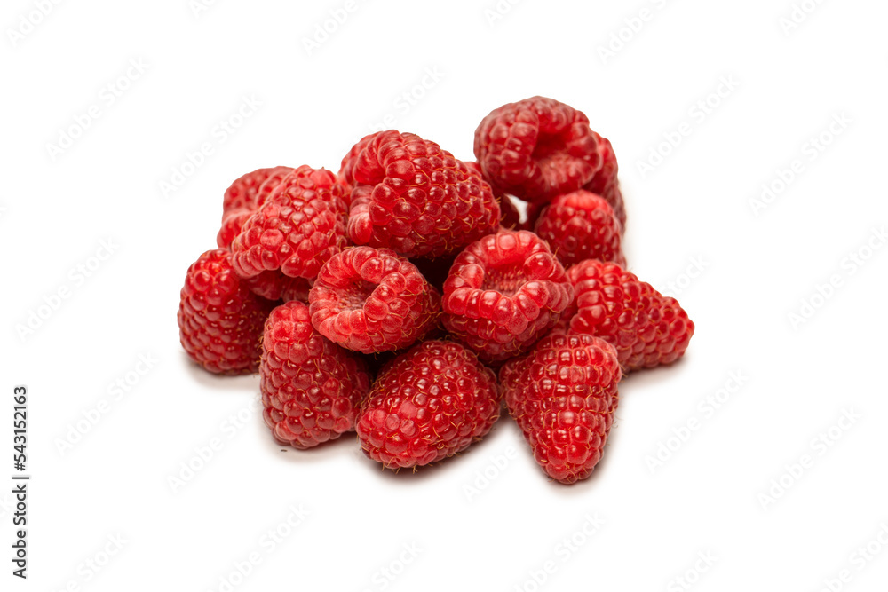 Tasty raspberries isolated on white background. Tasty raspberries isolated on white background.