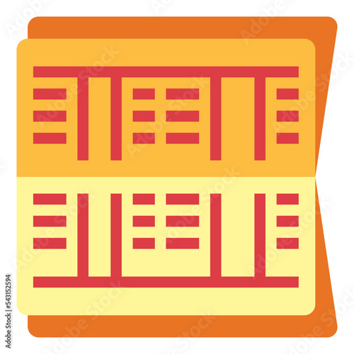 bank passbook flat icon style