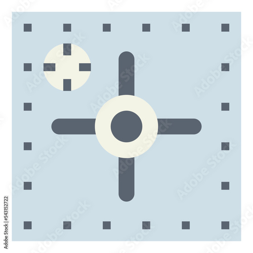 strongbox flat icon style