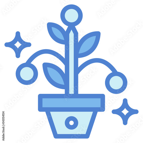 growth two tone icon style