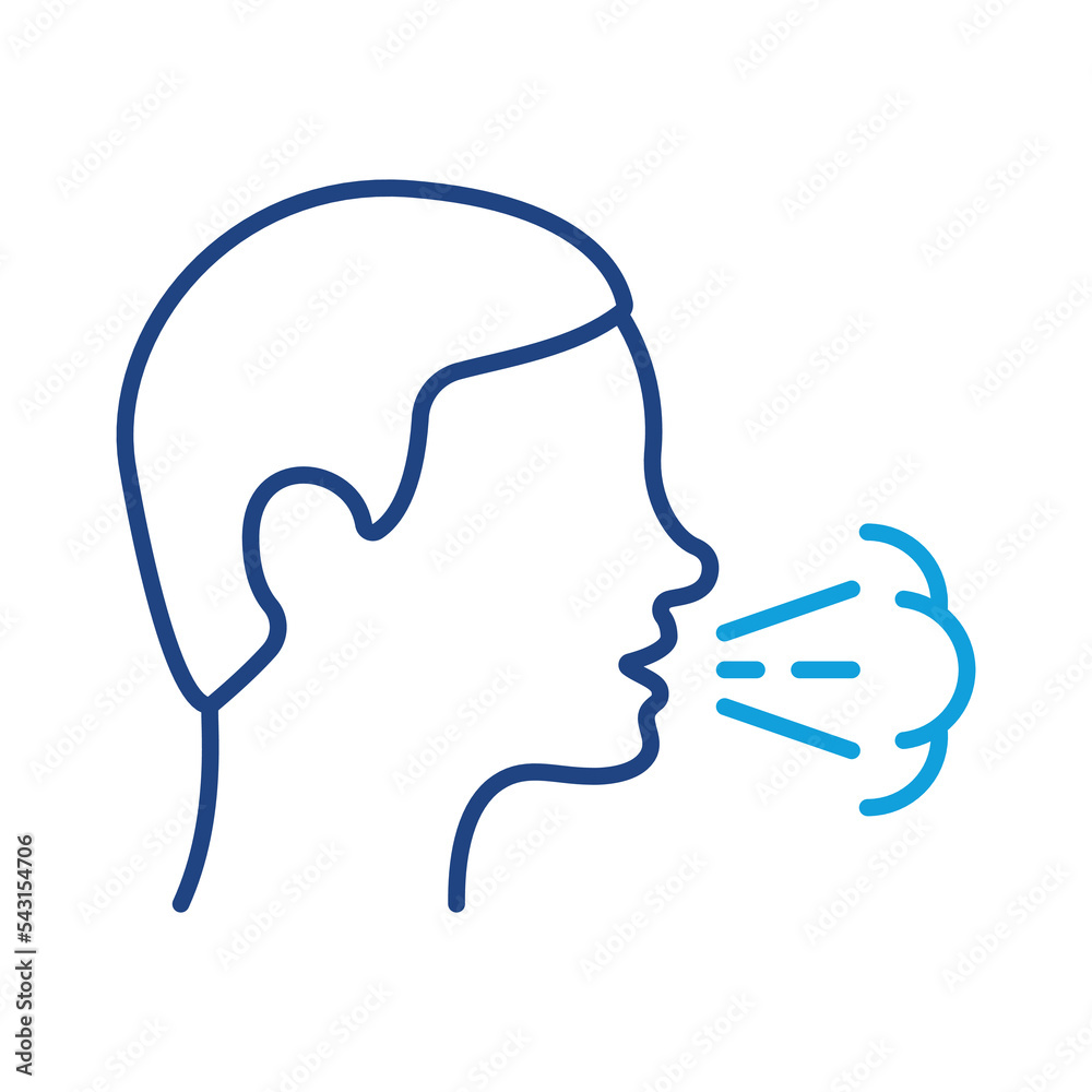 Cough Line Icon. Flu, Cold or Coronavirus Symptom. Man Coughing or Sneezing. Infectious Diseases Linear Icon. Cold, Bronchitis, tuberculosis concept. Editable stroke. Vector illustration Cough Line Icon. Flu, Cold or Coronavirus Symptom. Man Coughing or Sneezing. Infectious Diseases Linear Icon. Cold, Bronchitis, tuberculosis concept. Editable stroke. Vector illustration