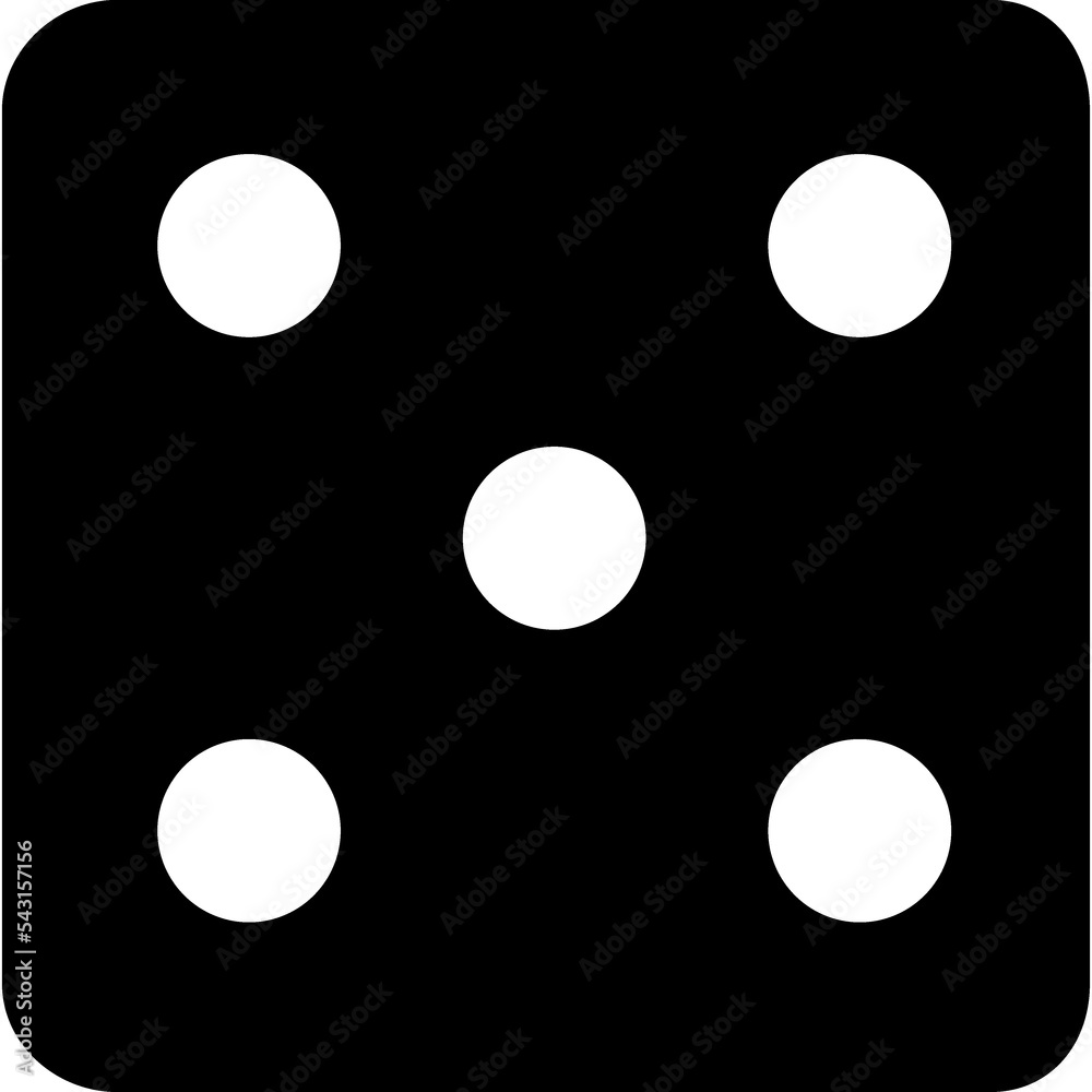 Dice glyph black icon