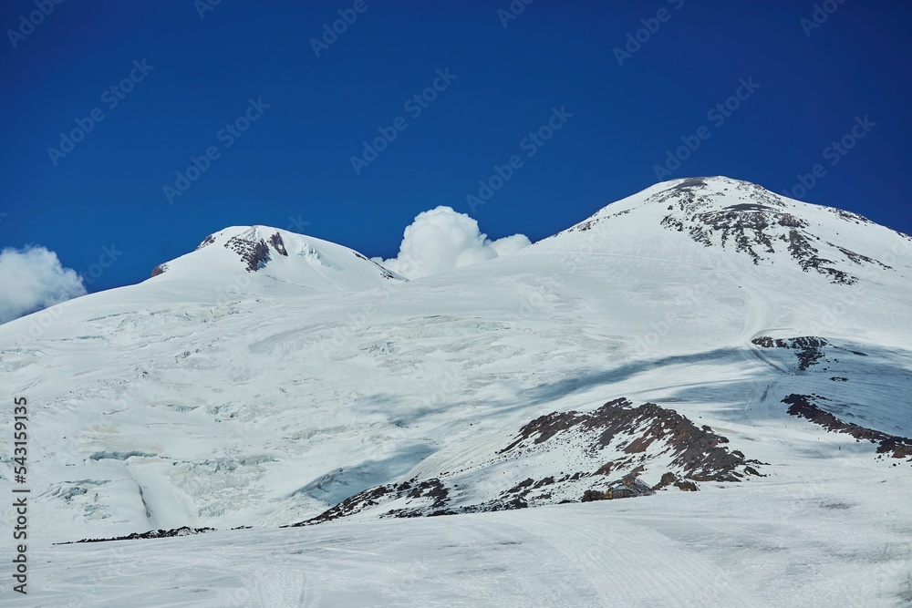 Mount Elbrus, the highest point in Russia.