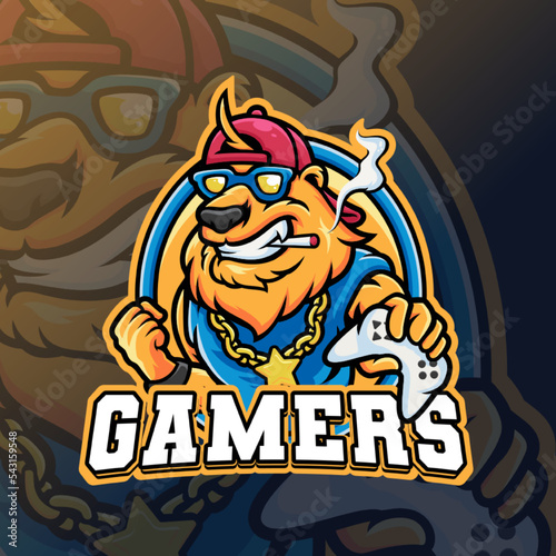 Lion Gamers Mascot Logo Premium Template