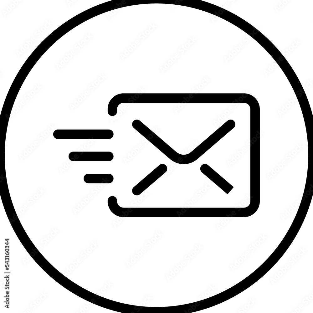 Mail, e-mail, message line icon
