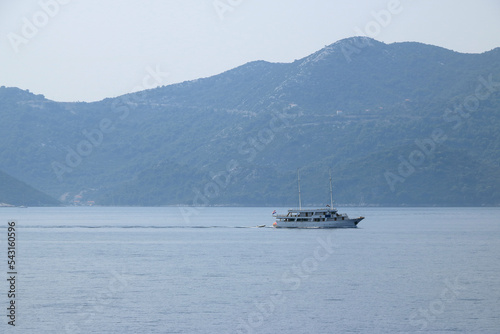 view while boating to the island Mljet, Croatia