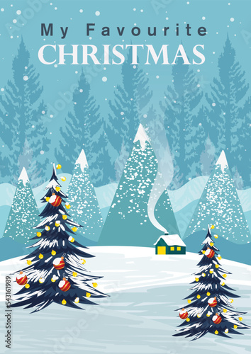 Christmas story book cover template