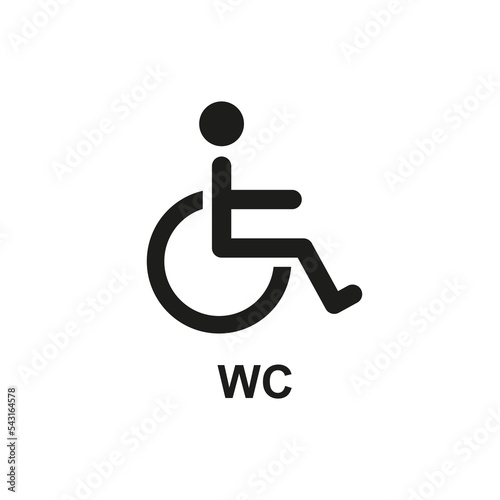 Toilet badges for the disabled. Vector graphics
