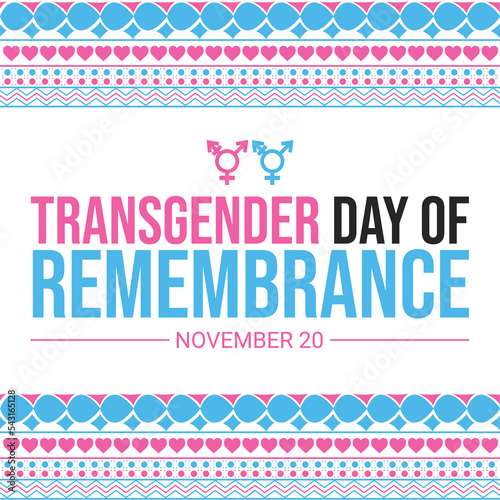 Transgender Day of Remembrance replaceable Vector wallpaper with Date and traditional design elements. Remembrance day of transgender backdrop