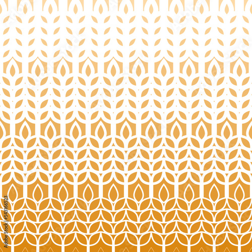 Wheat seamless pattern. Grain malt and barley, oat, rice, millet, maize, bran or corn. Repeating ear background. Repeat texture plant for design print. Repeated flour for bread. Vector illustration