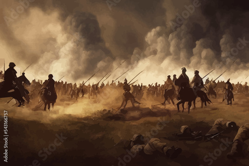Print op canvas digital artwork featuring the american civil war.