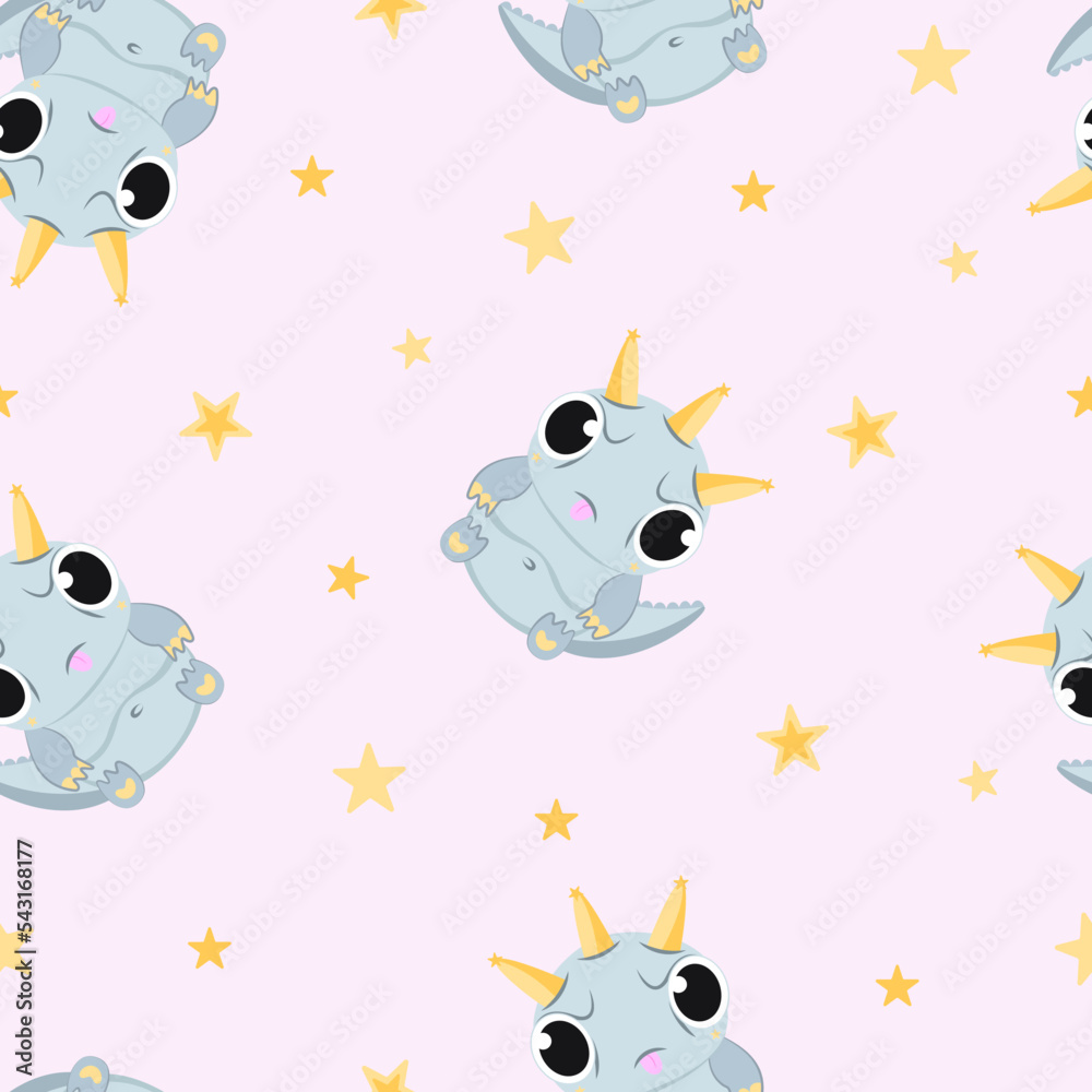 Obraz premium seamless pattern with monsters