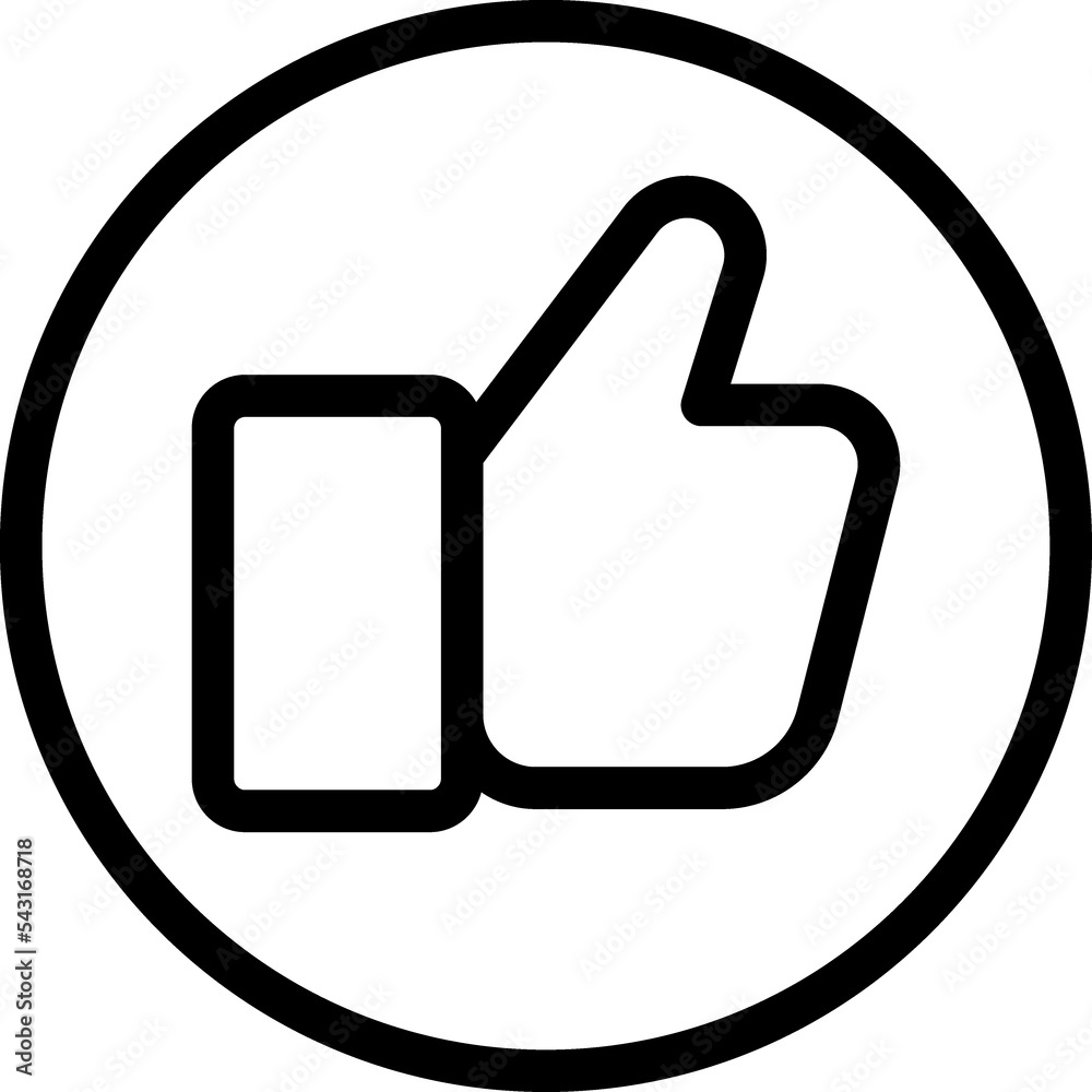 Thumb up line icon. Like icon Thumb up line icon. Like icon