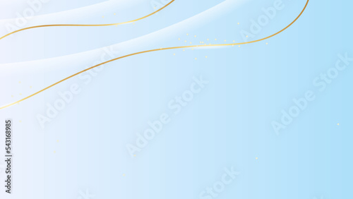 Soft blue background with golden lines and light blue gradient.