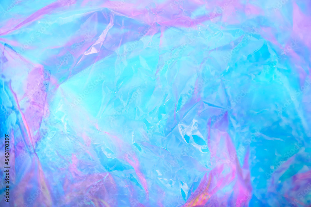 custom made wallpaper toronto digitalTransparent holographic wrinkled polyethylene background. Holographic colorful plastic film in blue, purple and pink tones with copy space. High quality photo